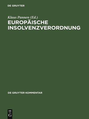 cover image of Europäische Insolvenzverordnung